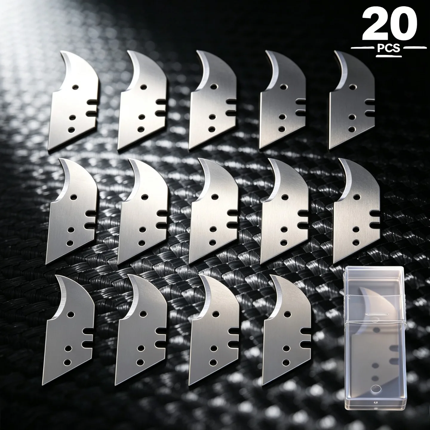 New 10/20pcs Trapezoidal Blade Multi Functional Carbon Steel Blade Replacement DIY Art Crafts Cutter Tool Blade Manual Tools