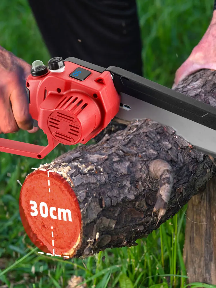 ONEVAN 45000 U/min kabellose bürstenlose elektrische Kettensäge, tragbares Holzschneidewerkzeug, 4500 W Leistung, 8-Zoll-Säge für Makita-Akku-Pin