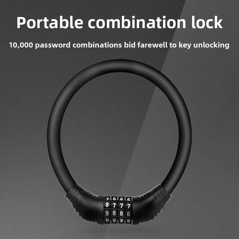Bicycle Lock Anti-Theft Combination  Portable  Mountain Bike Anti-Theft Bike  Secure Electric Bike Bicycle Lock
