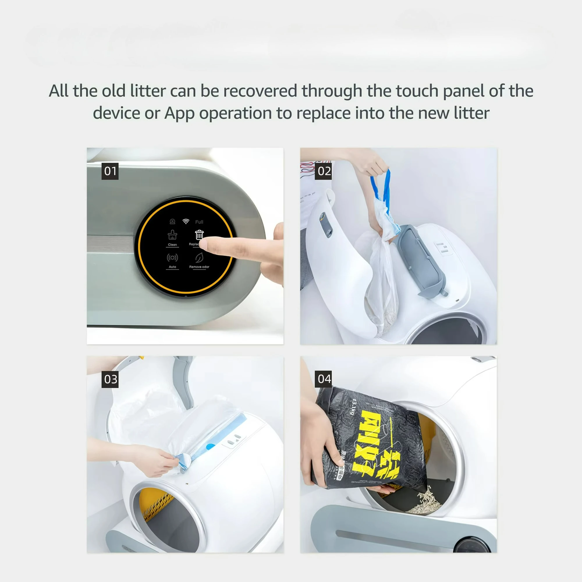 65L Large APP WIFI Control Cat Toilet Automatic Odor Removal Automatic Cat Litter Box Smart Self-Cleaning Cat Litter Box