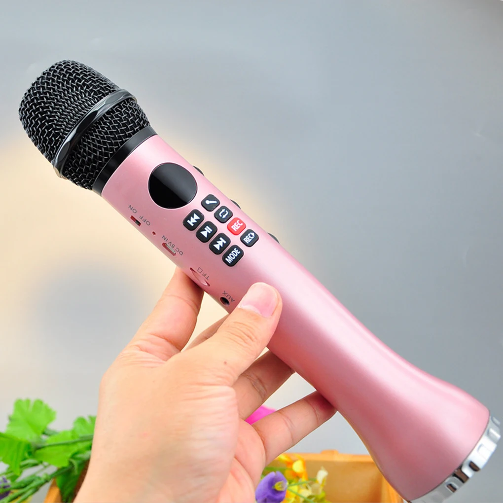Wireless Microphone Handheld Karaoke Bluetooth Speaker LED Display Screen TF Card Singing Recorder Sing Anywhere Anytime