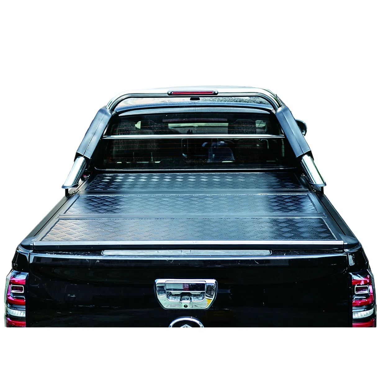 

Aluminum Alloy Sliding Tri-fold Lid Tail Box Lid Pickup Truck Bed Tonneau Cover for Great Wall