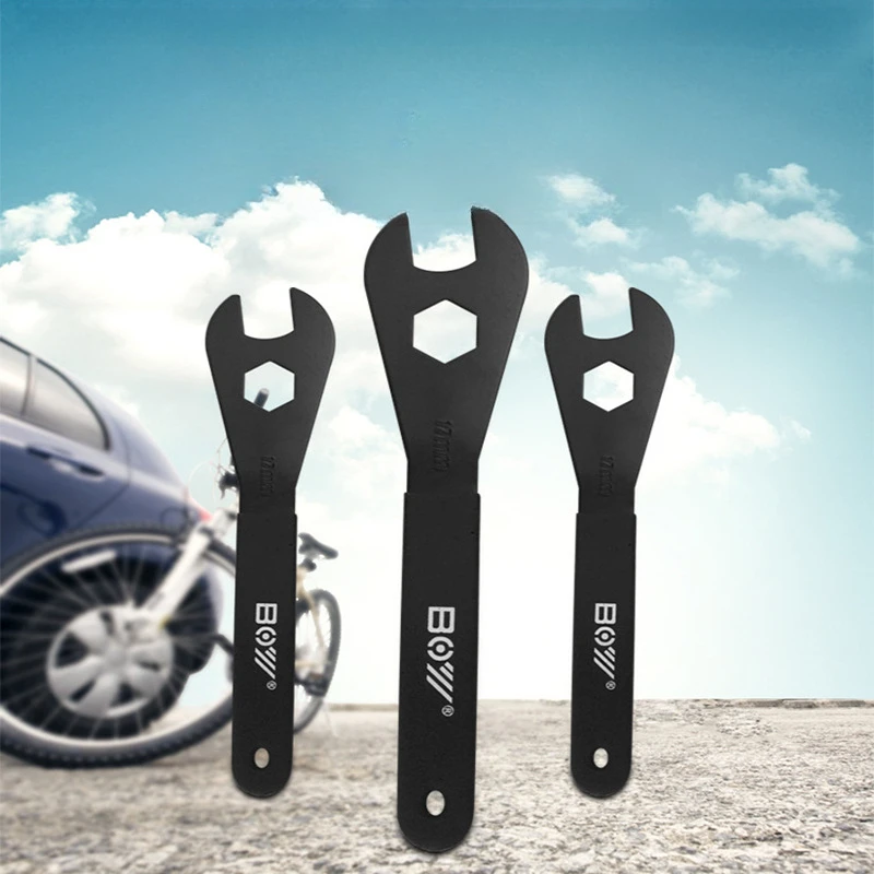Bicycle Spanner,Bike Cone Wrench Set Tool,Multi-Function(13 ,14 ,15 ,16 ,17 ,18,19mm) Bicycle Wheel Hub Axle Nut Install Remover