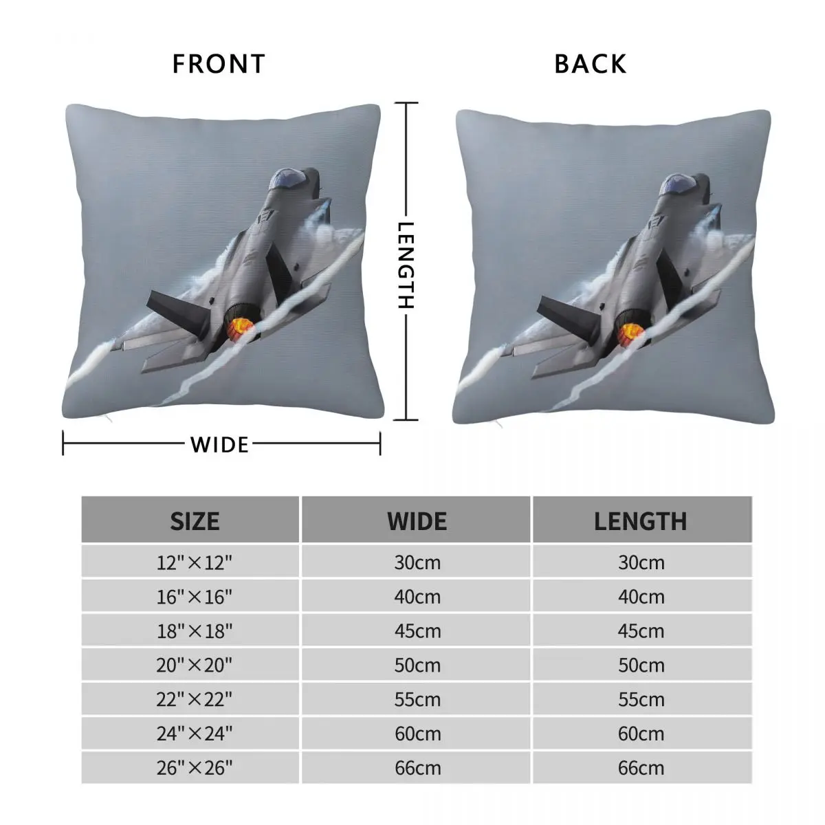 Lockheed Martin F-35 Lightning Ii Pillowcase Polyester Linen Velvet Printed Zip Decor Pillow Case Car Cushion Cover