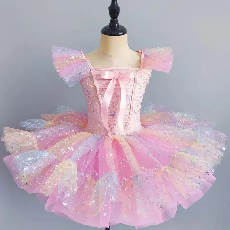 

Kids Sequin Ballerina Ballet TUTU Princess Dress Children Swan Lake Dance Costumes Clothing Teen Girls Ballroom Ballet Clothe