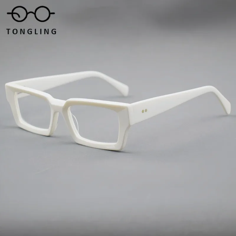 

Высококачественная мужская модная оправа для очков ручной работы из высококачественного ацетата с трехмерным дизайном, ретро-стиль, квадратная, толстая оправа для женских очков