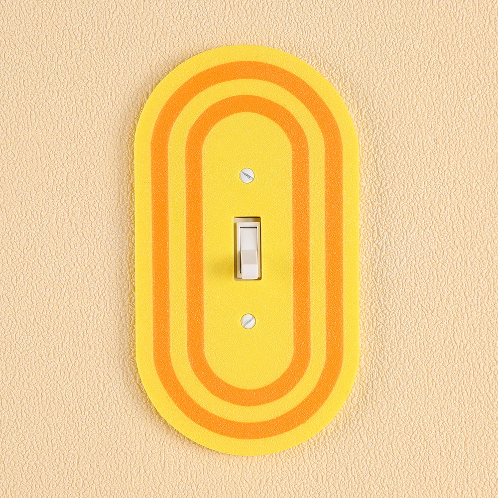 Cross-border Gradient Stripe Switch Panel Frame, Yellow & Orange Contrast Color Design, Suitable for Overseas Vibrant Home Wall
