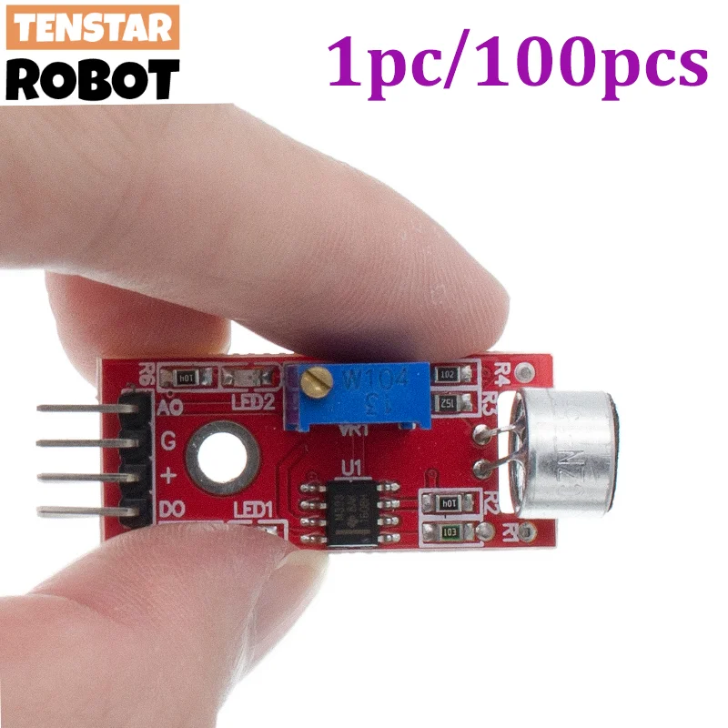 3-pinowy moduł czujnika wykrywania dźwięku głosowego KY-037 mikrofon o wysokiej czułości DIY inteligentny inteligentny pojazd do samochodu robota
