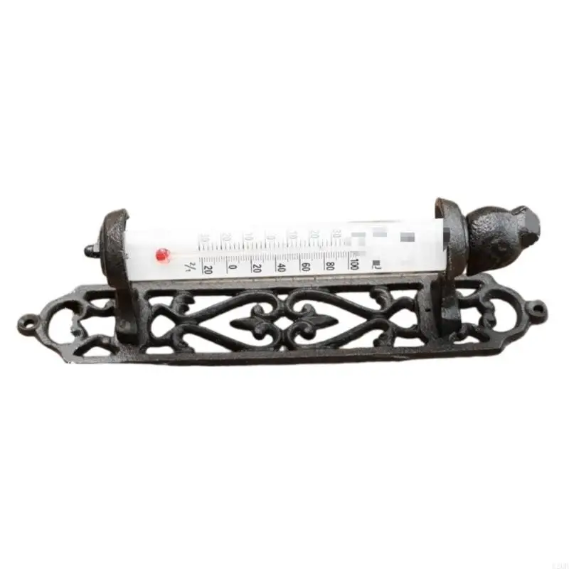 For Indoor Outdoor Gauges for Indoor Outdoor Vintage Iron Wall Thermometers Weatherproof Temperature Gauges