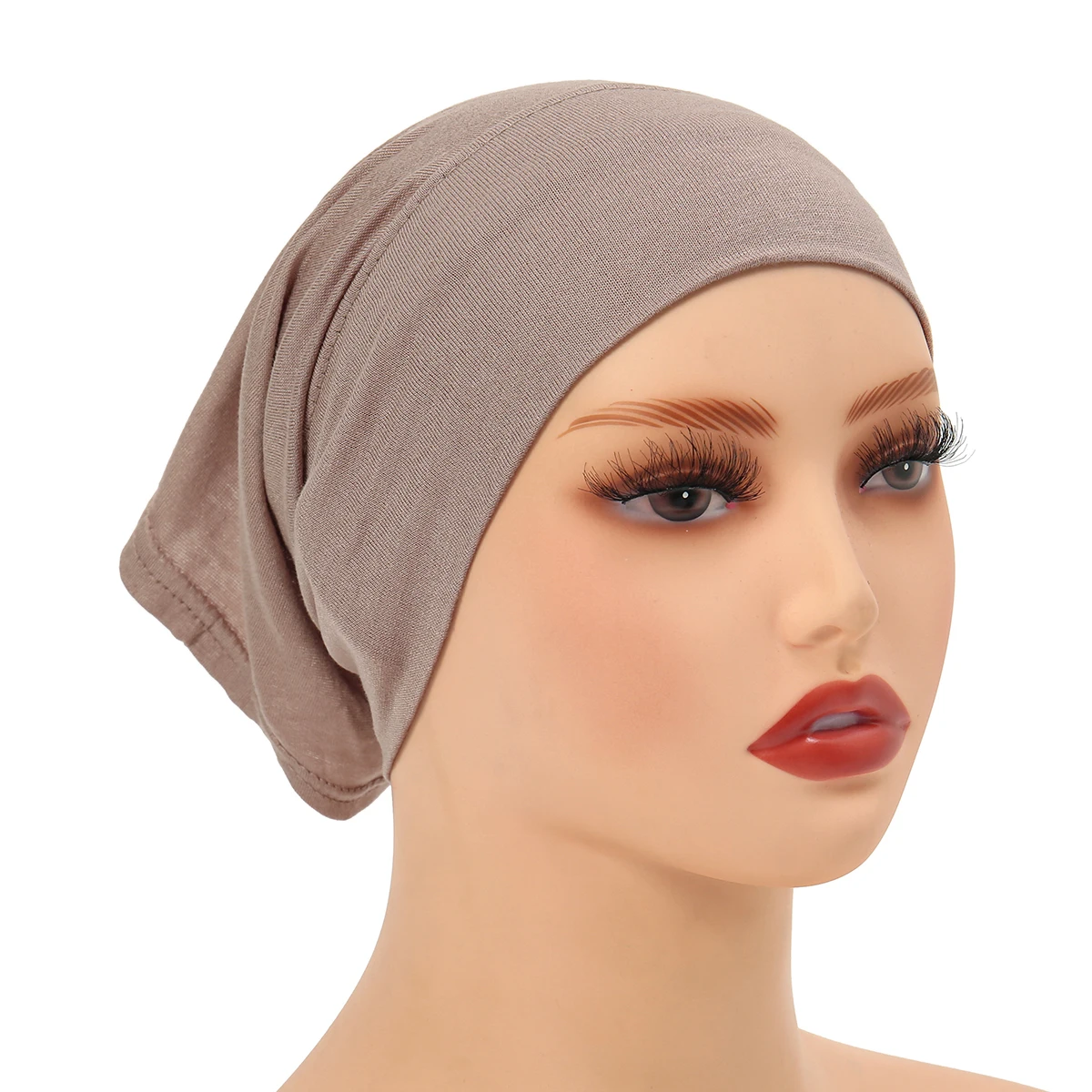 Gorro Hijab de algodón Modal Premium, bufanda interior, gorros interiores musulmanes, Jersey elástico, sombrero inferior para mujer, sombrero pequeño multicolor 26*20cm