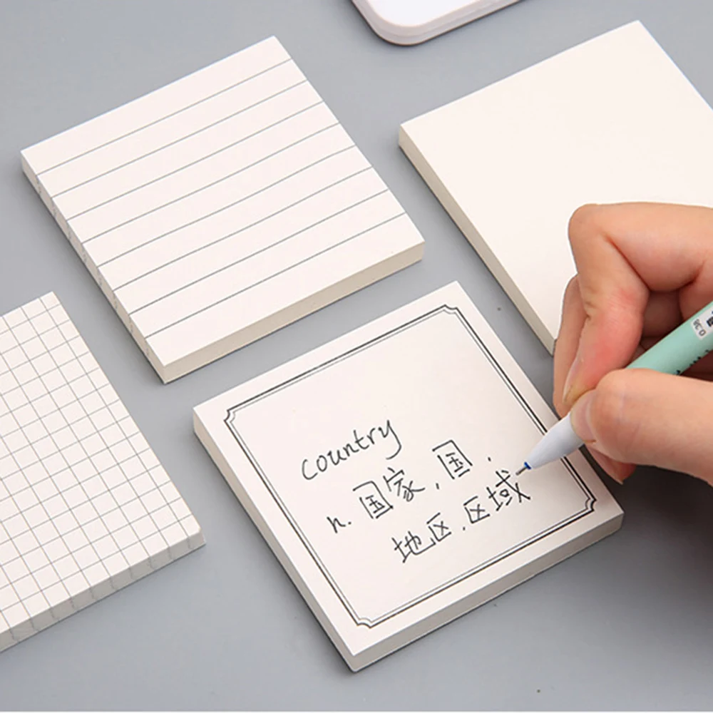 Sticky Notes Grid/Lined/Blank Note Pad 4