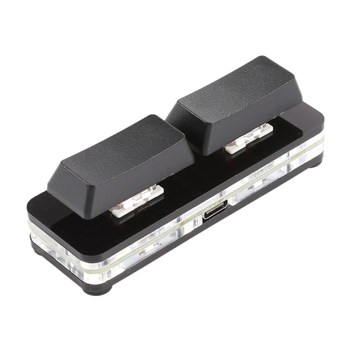 ATP-2 Key Custom Shortcut Keyboard USB Hot Swappable Mechanical Shaft Wired Enter Space Custom Screen Cut Keyboard,Black