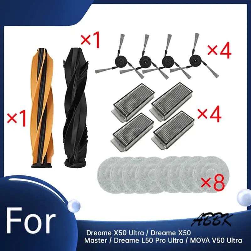ABBK-18 Uds para Dreame X50 Ultra / Dreame X50 Master / Dreame L50 Pro Ultra / MOVA V50 Ultra accesorios Ultra duraderos al vacío