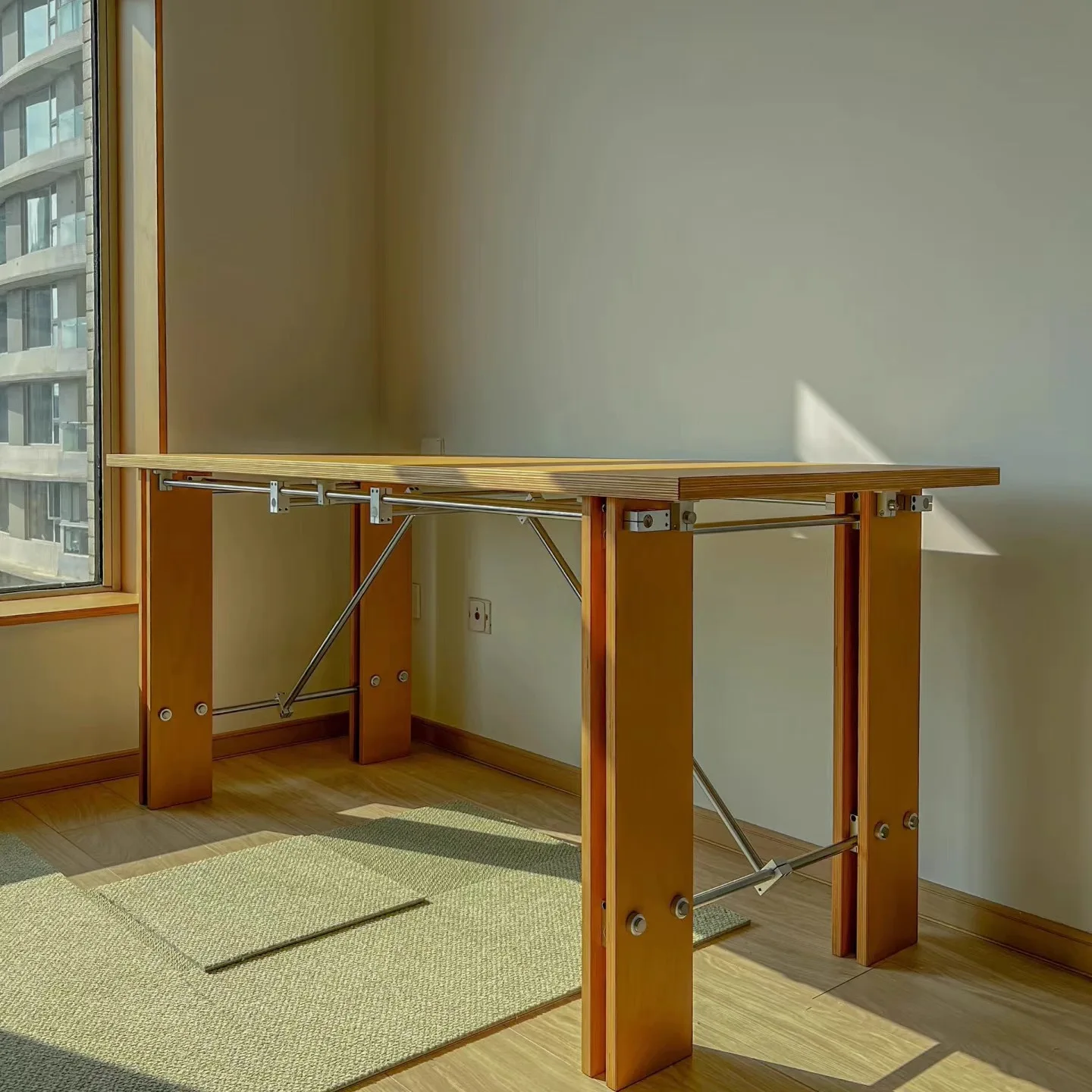 سجل الرياح مكتب الكمبيوتر مصمم الخشب الصلب المحيط مجلس مكتب الحد الأدنى المحور البصري طاولة المؤتمرات #2