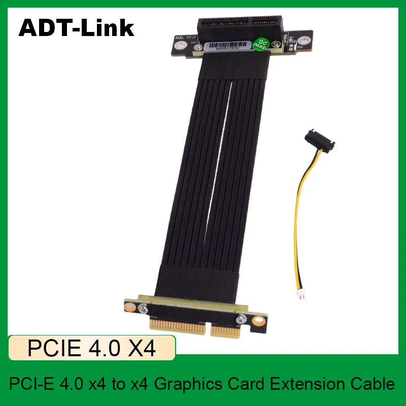 ADT-Link PCIE 4.0 x4 to x4 Extension Cable Gen 4/3 Riser Adapter for Graphics Card Network Card Hard disk gaming pc accessories