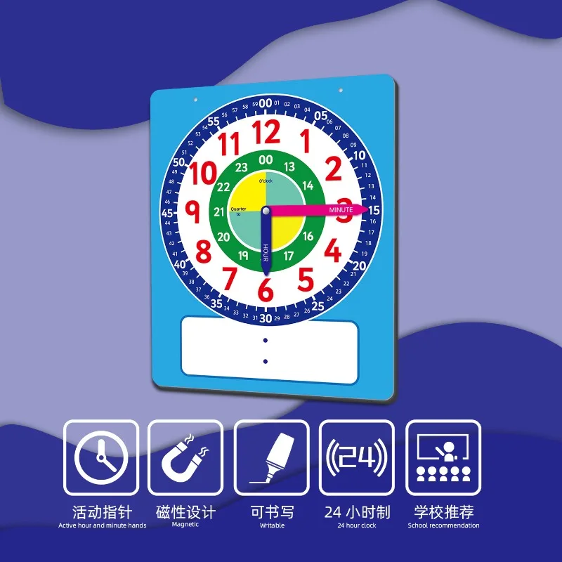 Children's Clock Model Primary School Kids Clock Teaching Time Cognition Learning Tools