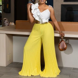 2 Piece Women Sets 2025 New Arrival Spring Summer Matching Sets Two Pieces Sets Sleeveless Top And Pants Suits Outfits Clothing