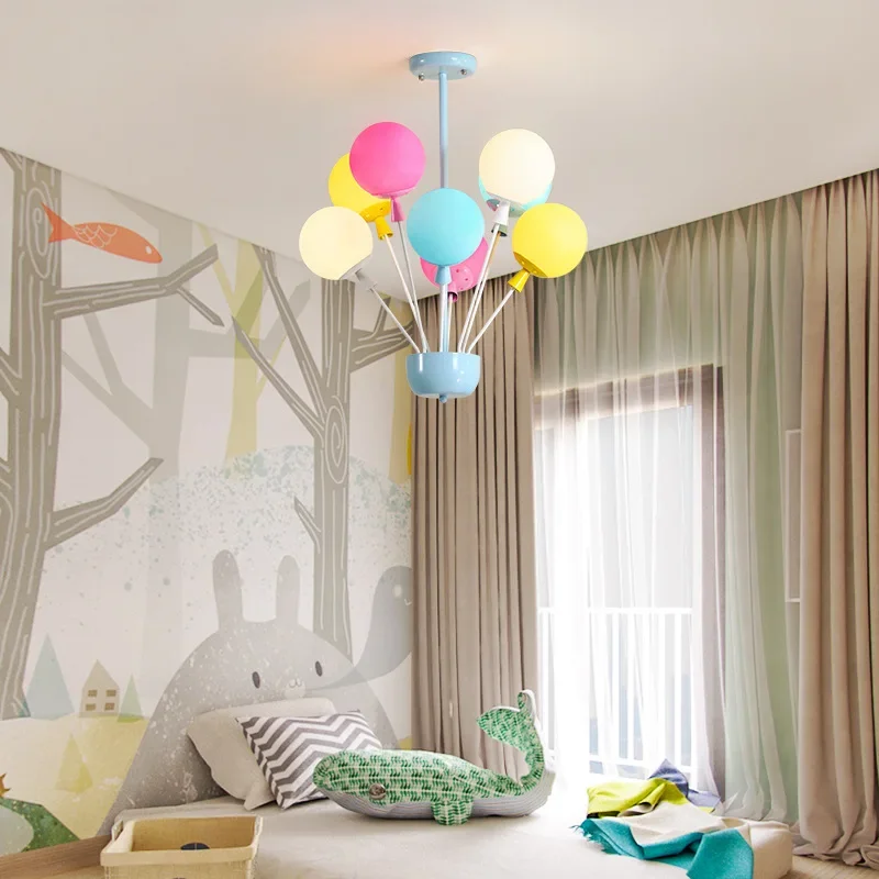 Imagem -03 - Lâmpada Suspensa para Quarto de Criança Balão de Desenho Animado Luzes de Quarto Lâmpada Infantil 2024