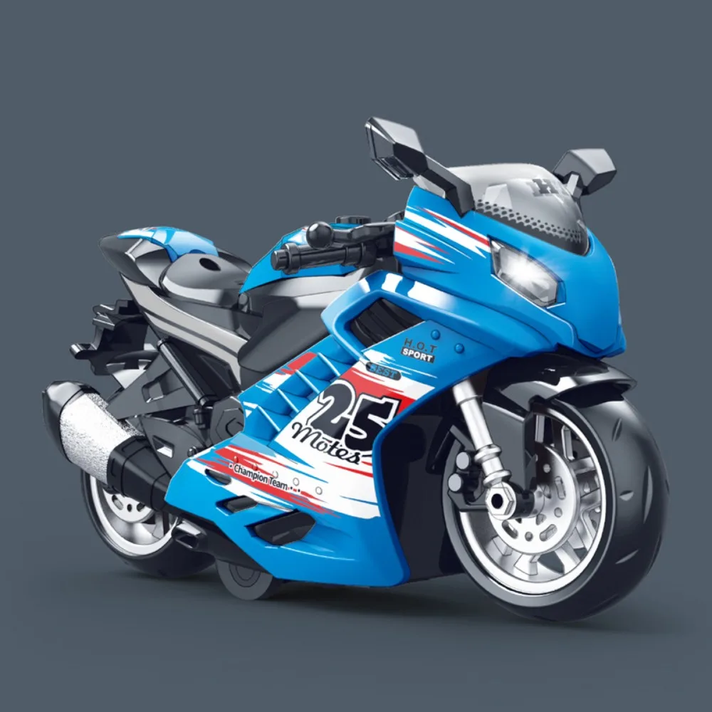 Music Motorcycle Racing Lights Sports Car Simulation Motorcycle Racing Car Model Plastic Mini Motorcycles Music