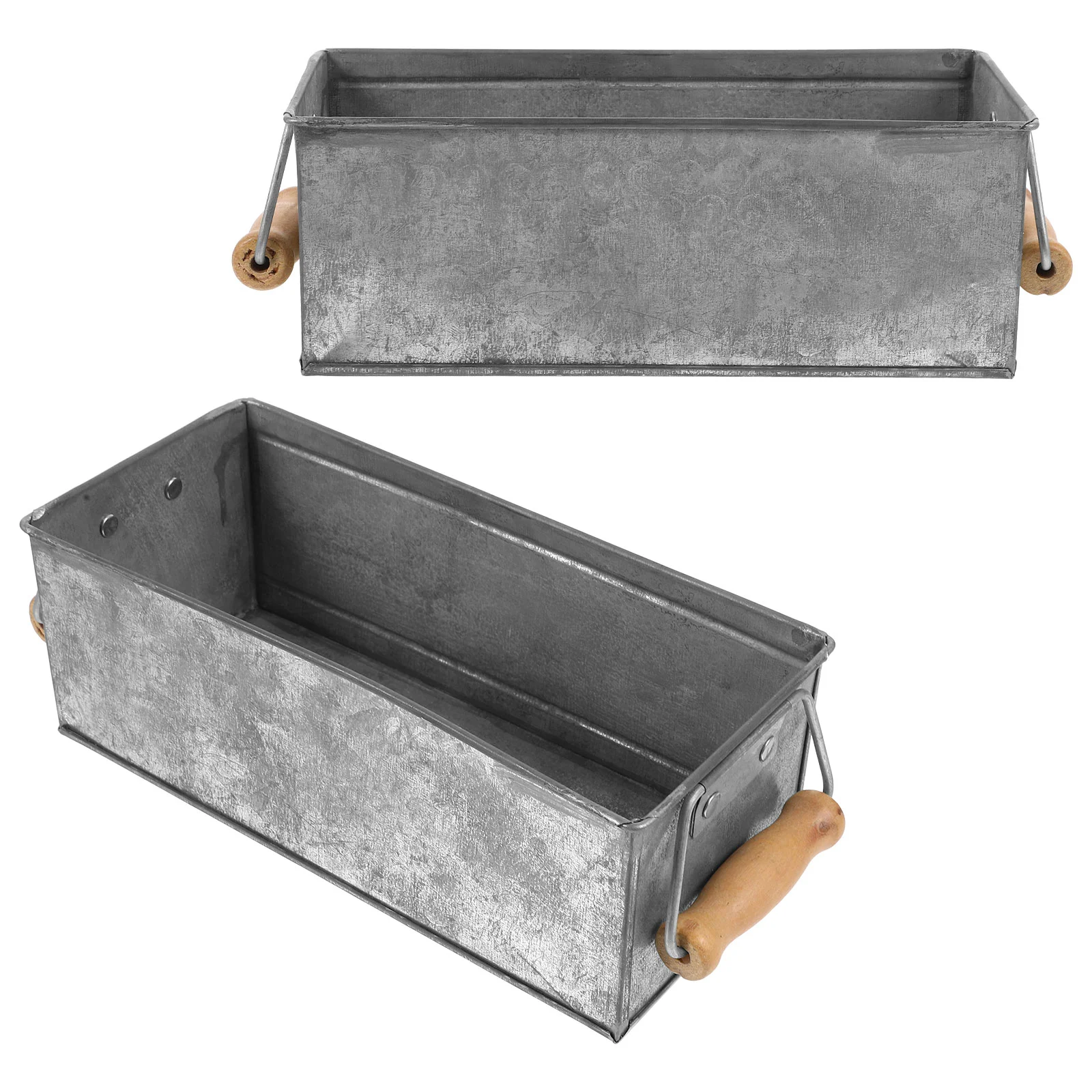 2 Pcs French Iron Soap Dish Storage Container Flower Pot Retro Holder Boxes Decor Containers Basket Stand