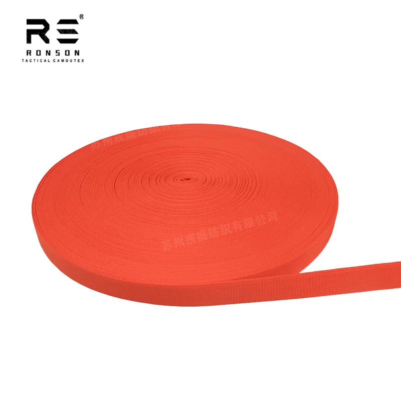 25MM breedte nylon band Chinese fabriek directe verkoop Duurzaam gebruik voor bagage en tactische uitrusting Riem geweven hulp redding rood