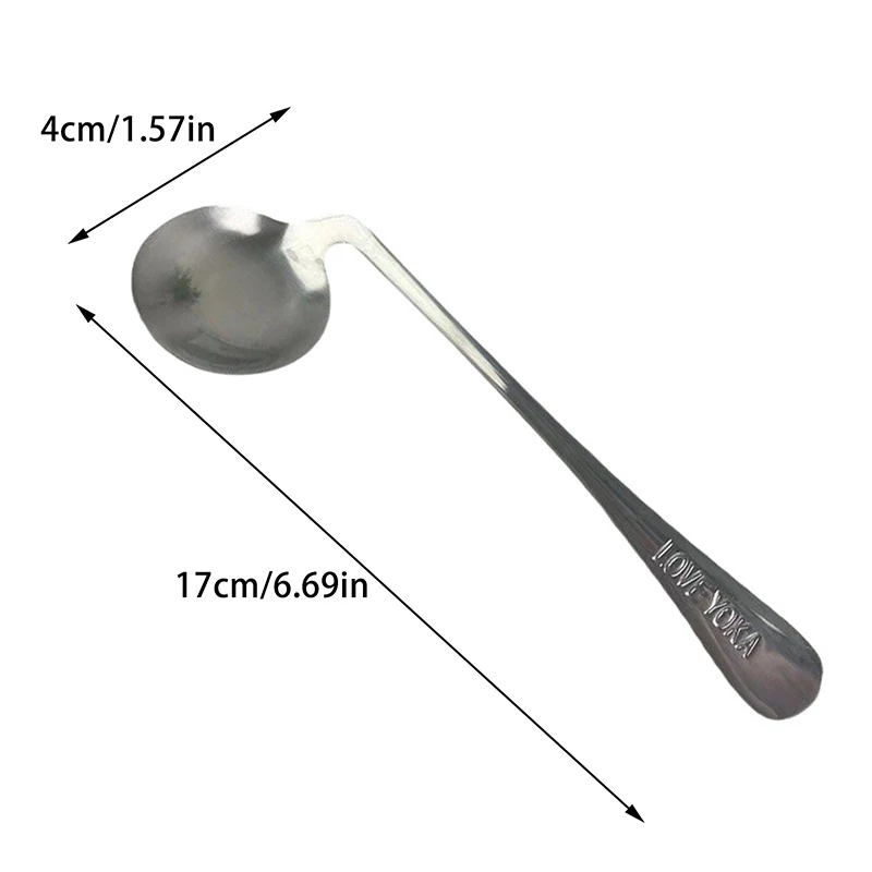 1Pc Stainless Steel Angled Offset Spoon Left/Right Hand Curved Feeding Spoon For Children Elderly Patients Adaptive Utensils
