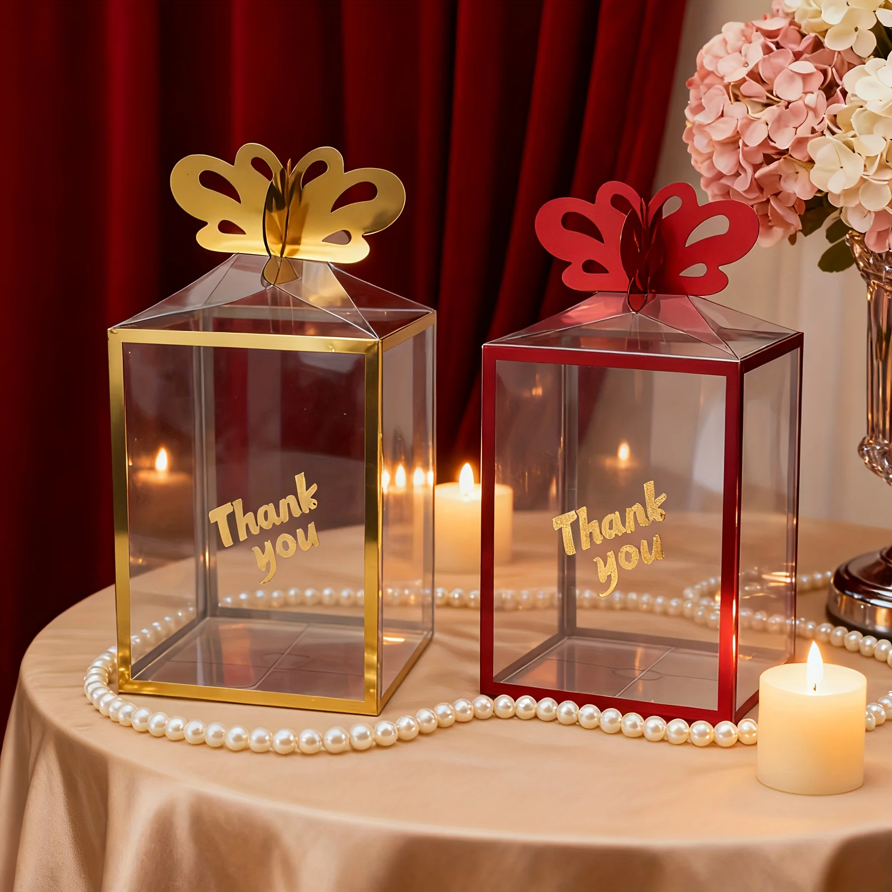 

10PCS large size transparent gold-stamped crown PVC gift box Christmas party wedding gift packaging party gathering decoration