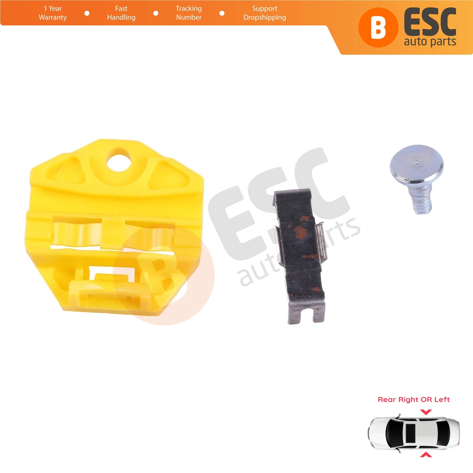 ESC Auto Parts EWR55 Window Regulator Clip Rear Left OR Right for Mercedes W 210 W202,W203 Opel Astra G  Saab 9 3 Fast Shipment