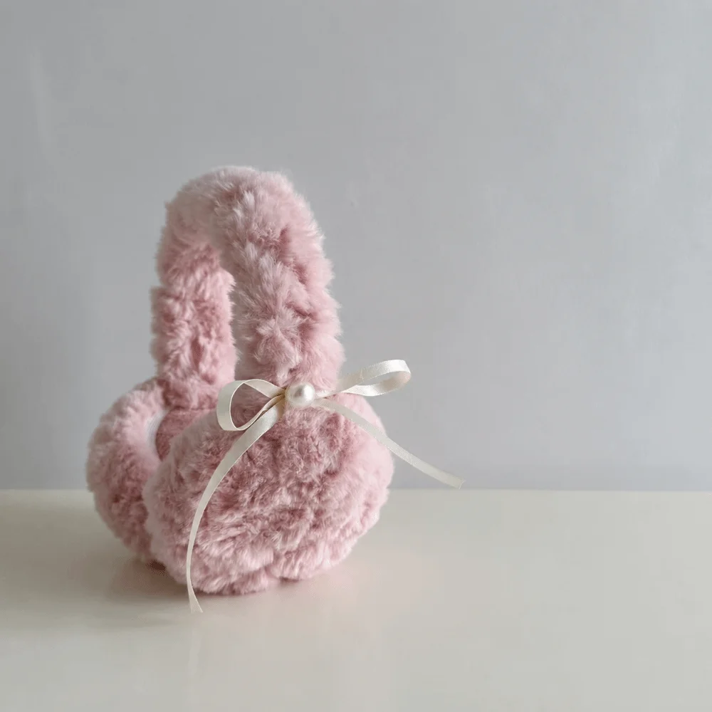Fashion Warm Winter Earmuffs Folding Faux Fur Earflap Protection Portable Soft Ear Warmer Outdoor