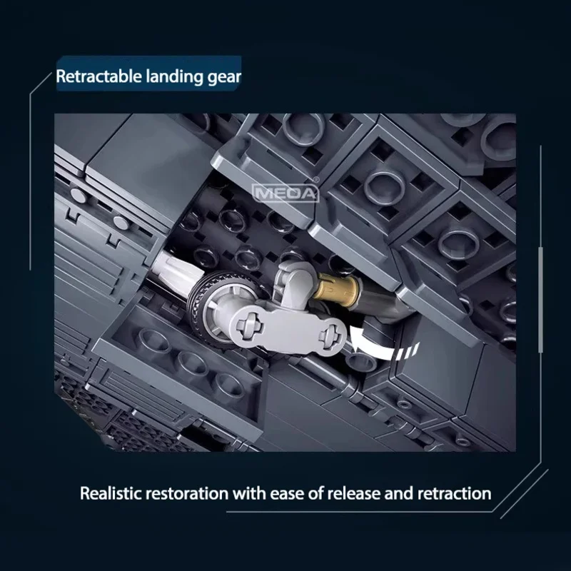 ทหารรุ่นที่ 6 เครื่องบินอิฐรุ่น 1182pcs J-36 Fighter Building Block ชุด MOC Self-assembly Jet เครื่องบินของเล่นเด็กของขวัญ