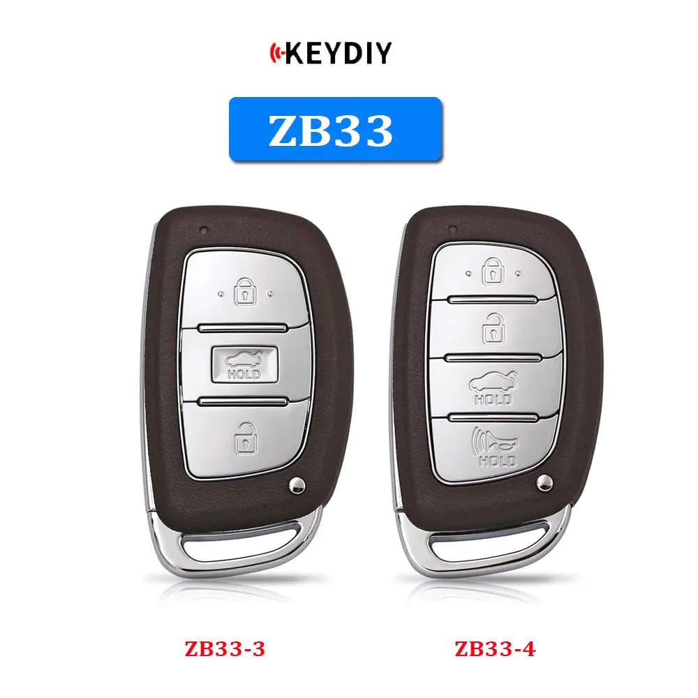 

KEYDIY ZB33 Universal Smart Key ZB33-3 ZB33-4 for Hyundai Style for KD-X2 KD-MAX Car Key Replacement Fit More Than 2000 Models