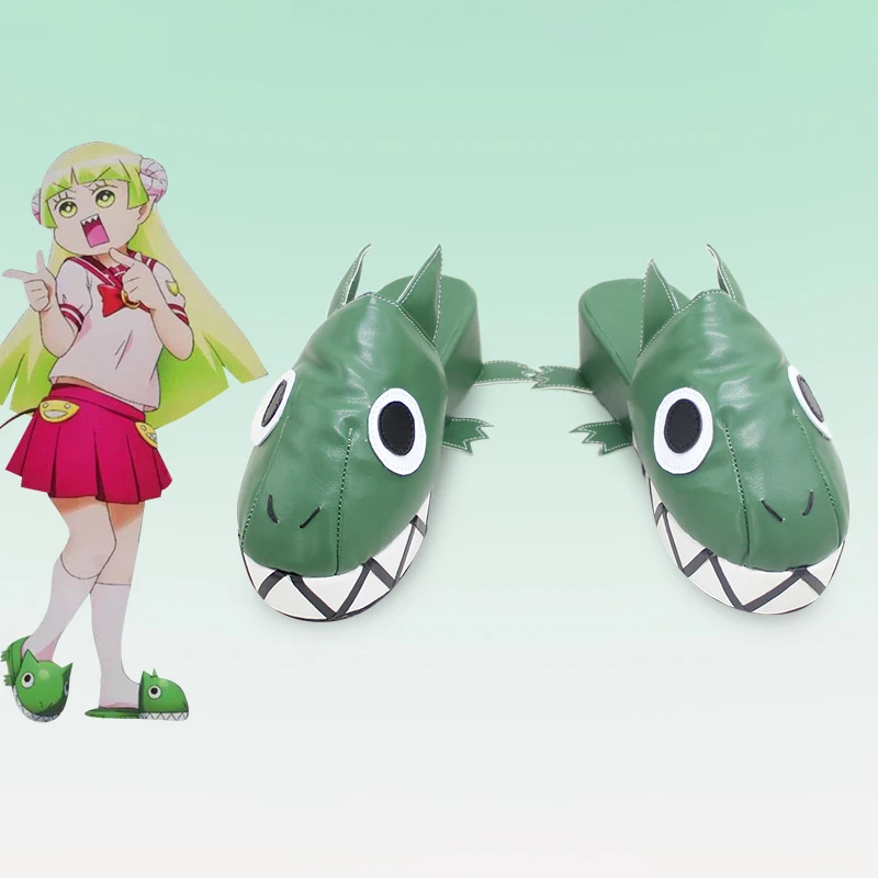 

Anime Welcome to Demon School! Iruma-kun Valac Clara Cosplay Shoes Dark Green Slippers For Women Girls