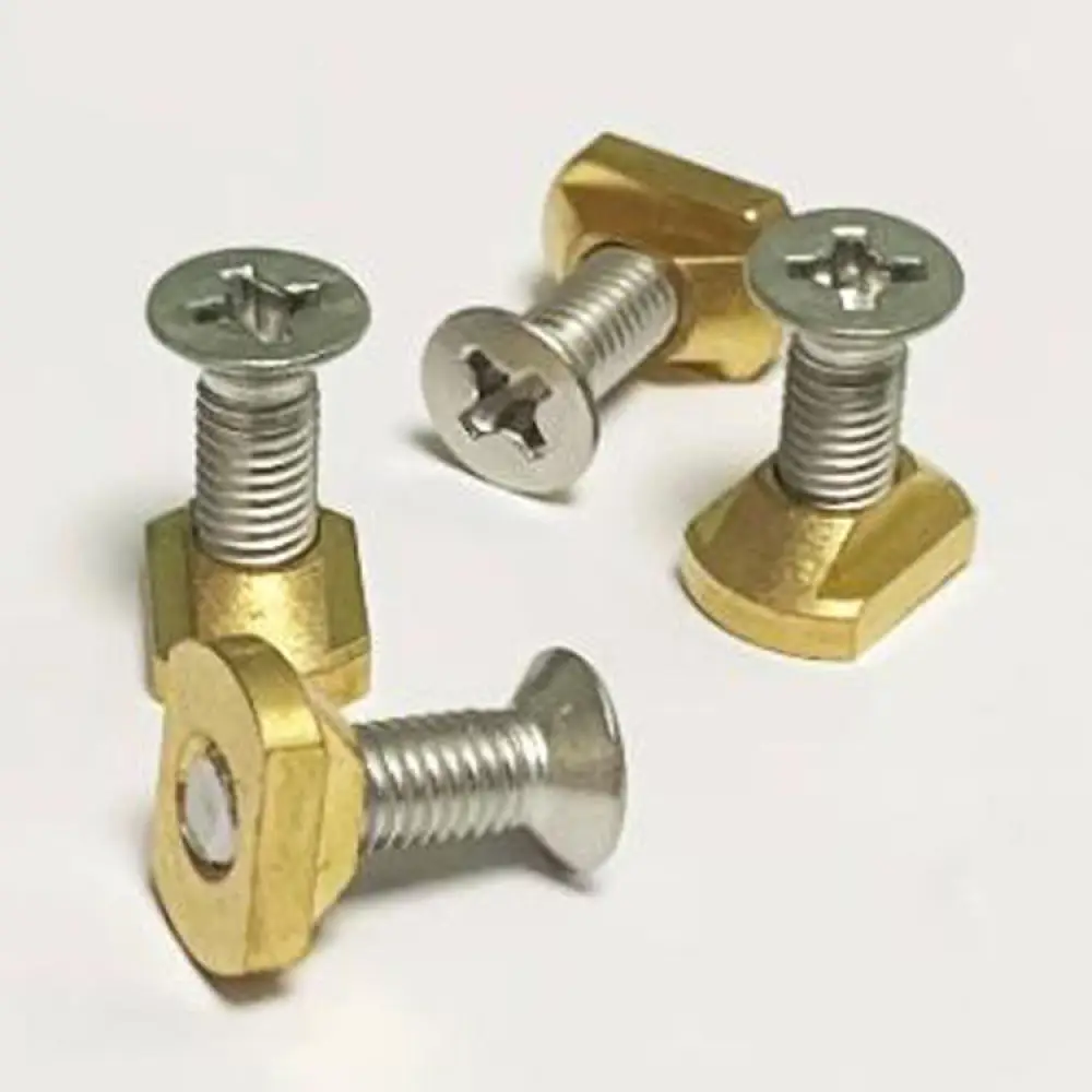 Universal Foil Board Mounting Hardware M8 M6 Stainless Brass T Nut Washer Screw Set For Surfboard Accessory Assembly