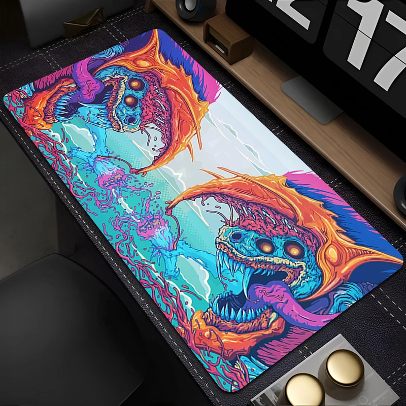 Anime Monster Large Mouse Pad Gaming Keyboard Mat Natural Rubber Computer Mousepad Laptop Gamer Extended Desk Mat Hot Mouse Pad
