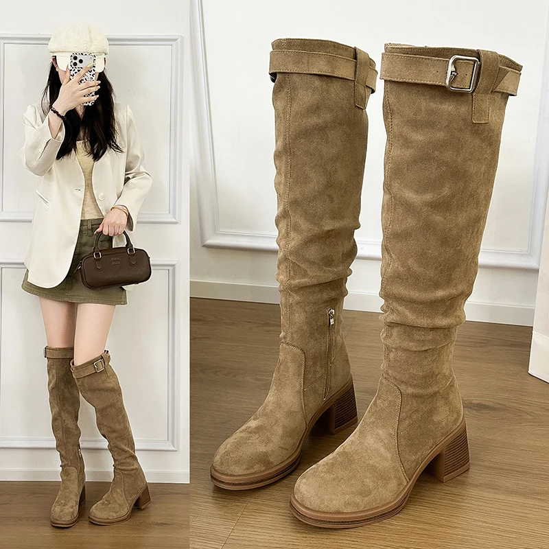New Suede Thigh Boots for Autu - Home Office Size ulasan dan harga