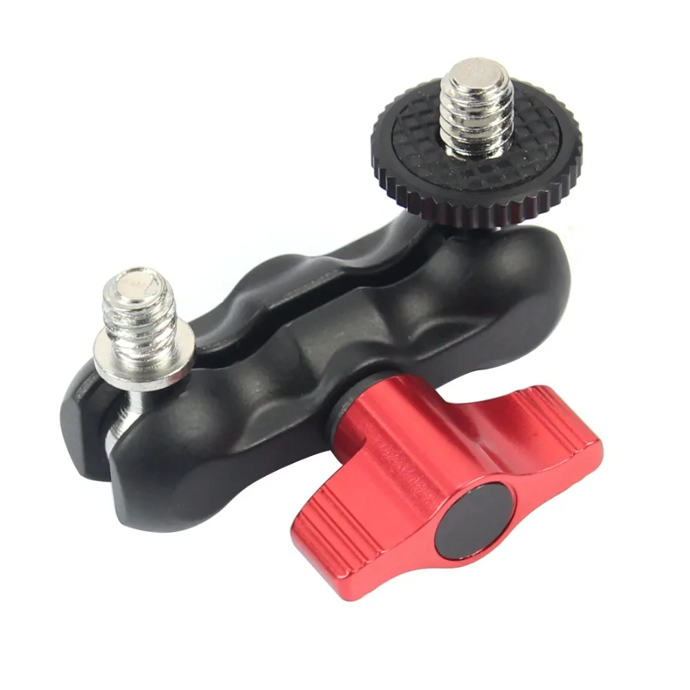 Universeller magischer Arm mit kleiner Kugelkopf-Monitor halterung Doppel 1/4 "Schraube für Sony Canon Kamera Zubehör Stativ Telefon clip – Detail 1