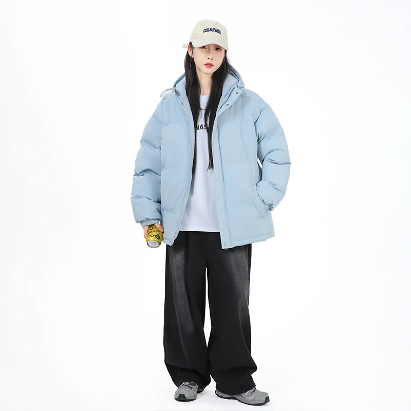 야외용 재킷 솜 패딩 의류 커플 순면 패딩 의류 두꺼운 코트 남녀 공용 후드 코트