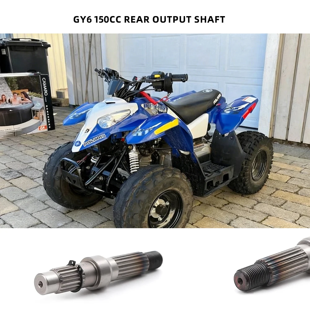 Eixo de Saída Traseiro GY6 150CC Compatível com Motores GY6 152QMI 157QMJ para Scooter, ATV e Go Kart, Estilo Curto