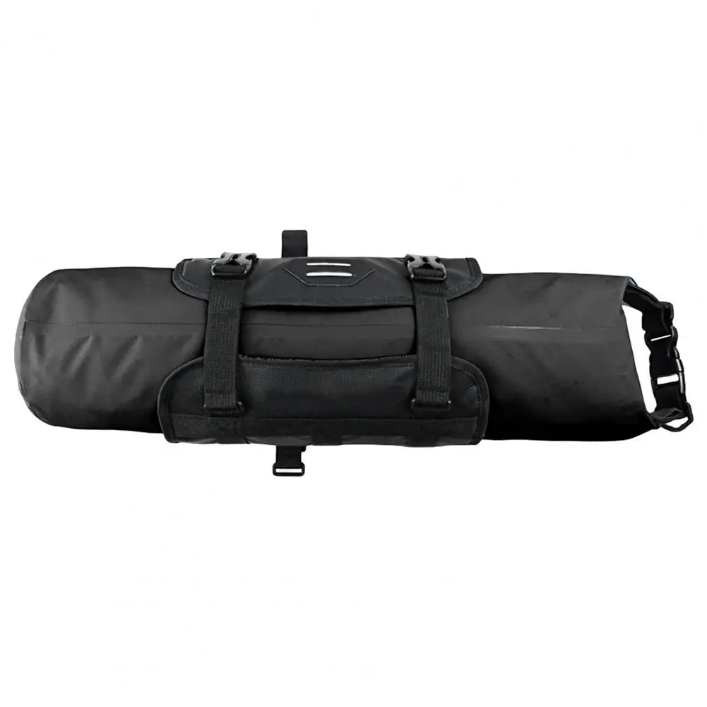 3-7L Handlebar Bag Waterproof Large Capacity Fastener Tape Adjustable Size Folding Wear Resistant Front Frame Bag