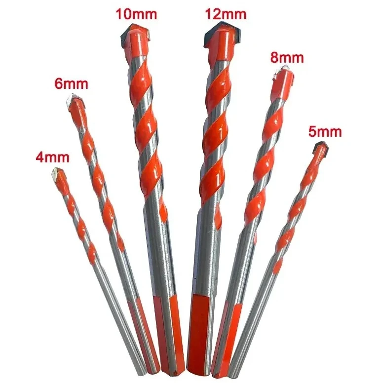 6 قطعة 4/5/6/8/10/12 مللي متر البرتقال سبائك الصلب أفرلورد الماس سيراميك مثقب جدار الحفر أداة مجموعة لقمة مثقاب #5