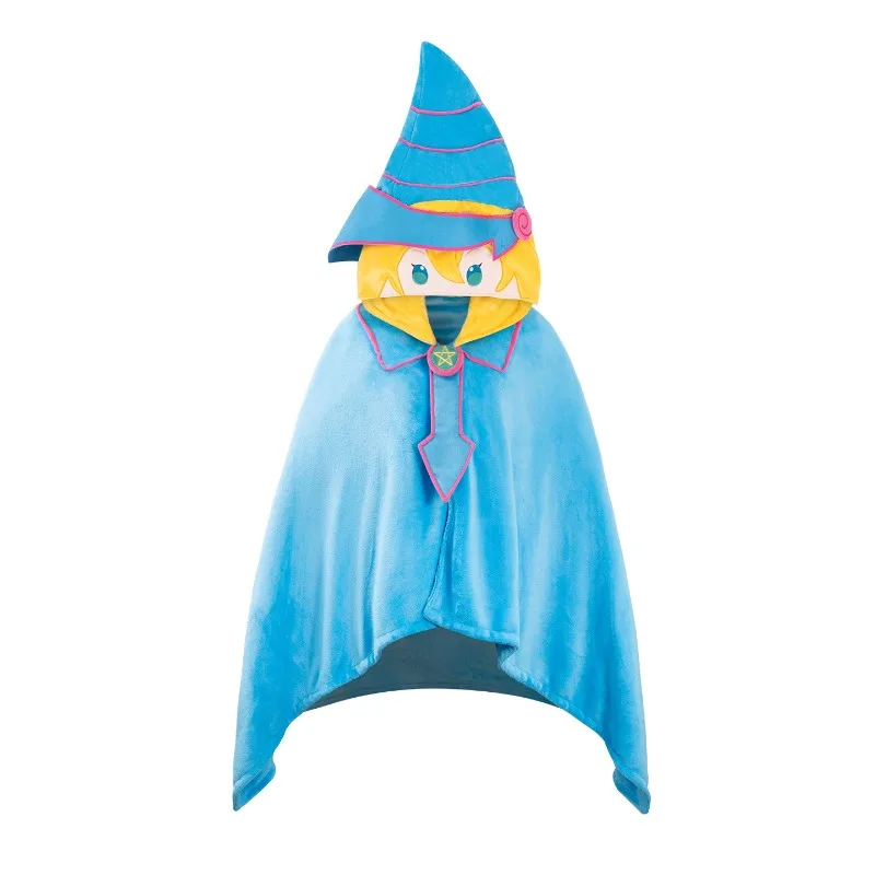 Neue Yu-Gi-Oh Dark Magician Girl Cartoon-Muster Anime-Merchandise Dicke Klimadecke, Kreatives Fleece, Warmer Kapuzenschal – Detail 2