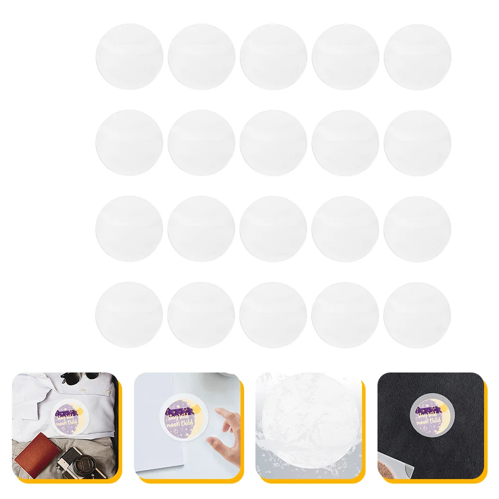 20 Pcs Badge Case Animation Cover Button Souvenir Protector Round Protective Film Clear