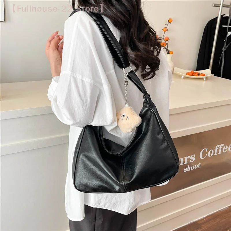 

【MAX-22】Retro PU Leather Shoulder Bag Ladies Large Capacity Underarm Bag Fashion Versatile Commuter Tote Bag For Women Gifts