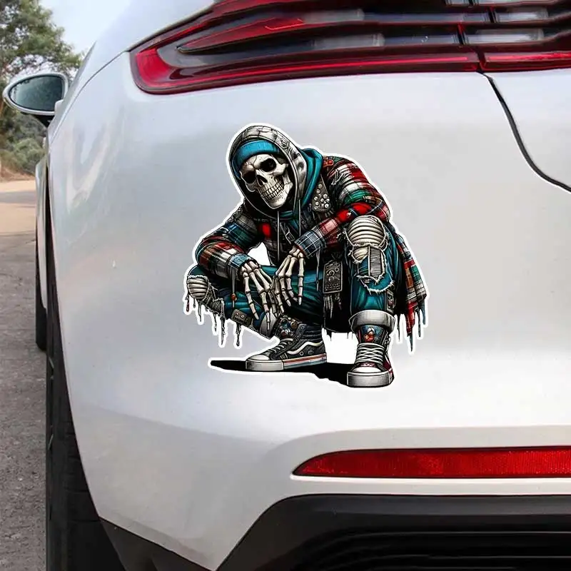 Hip Hop Skeleton Car Sticker Vinyl Decal Waterproof Rear Window Motorcycle Camper Bumper Truck Laptop Decoration SH1062