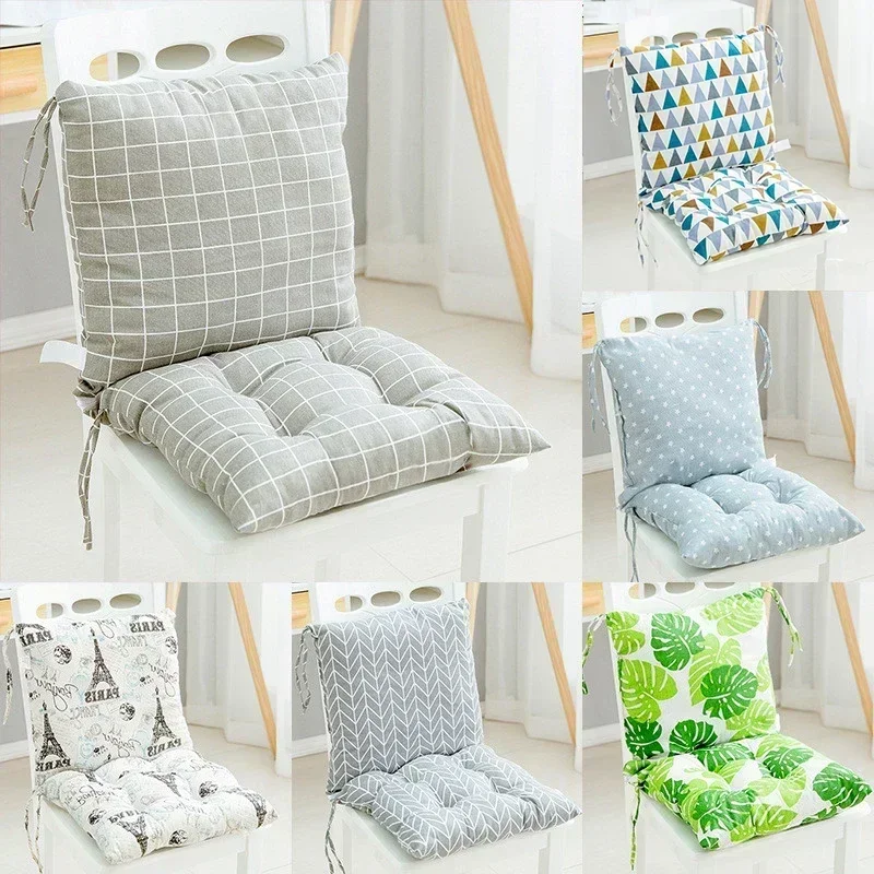 Cojín para silla de algodón para el hogar, cojín grueso de algodón para sofá, silla de comedor cálida para dormitorio, cojines estampados, cojín decorativo para el hogar