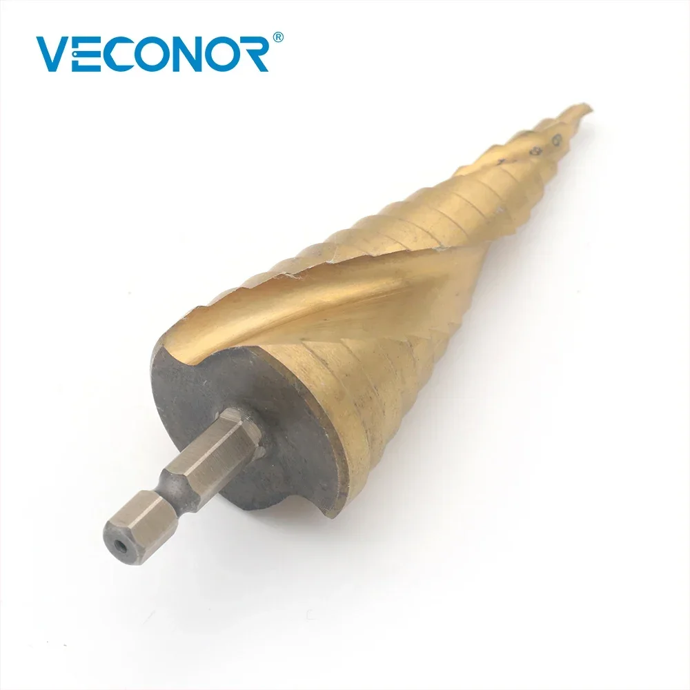 3Pcs HSS Steel Set Drill Bit for Metal High Speed Steel Step Cone Drill Cutter