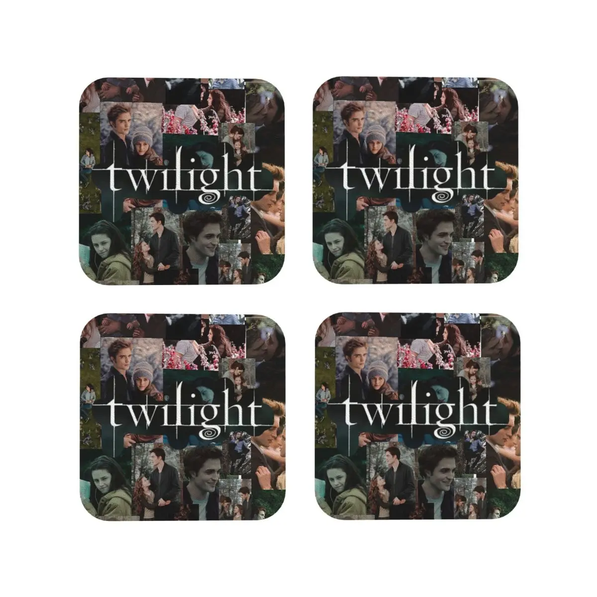 Edward Cullen Twilight Coasters Coffee Mats Mug Cup Placemats Tableware Pads for Home Kitchen Dining Bar