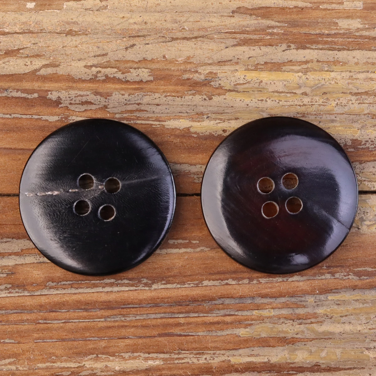 6pcs Classic Black Horn Button for Formal Suit Jacket Blazer Genuine Buttons for Clothing Sewing Supplies 15mm-30mm