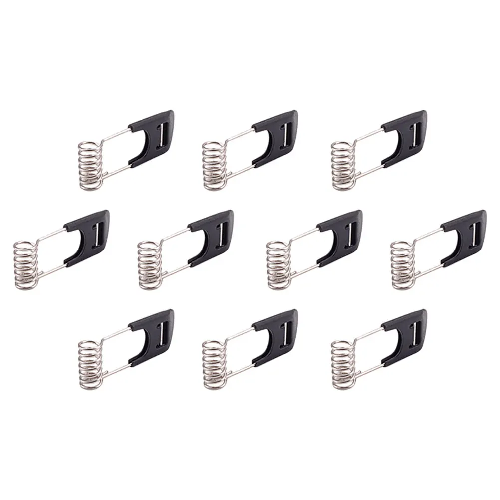 

10pcs Black Spring Clips Small Accessories for Recessed Lighting Fixtures Plastic Metal Clamps LED Rope Icicle Lights