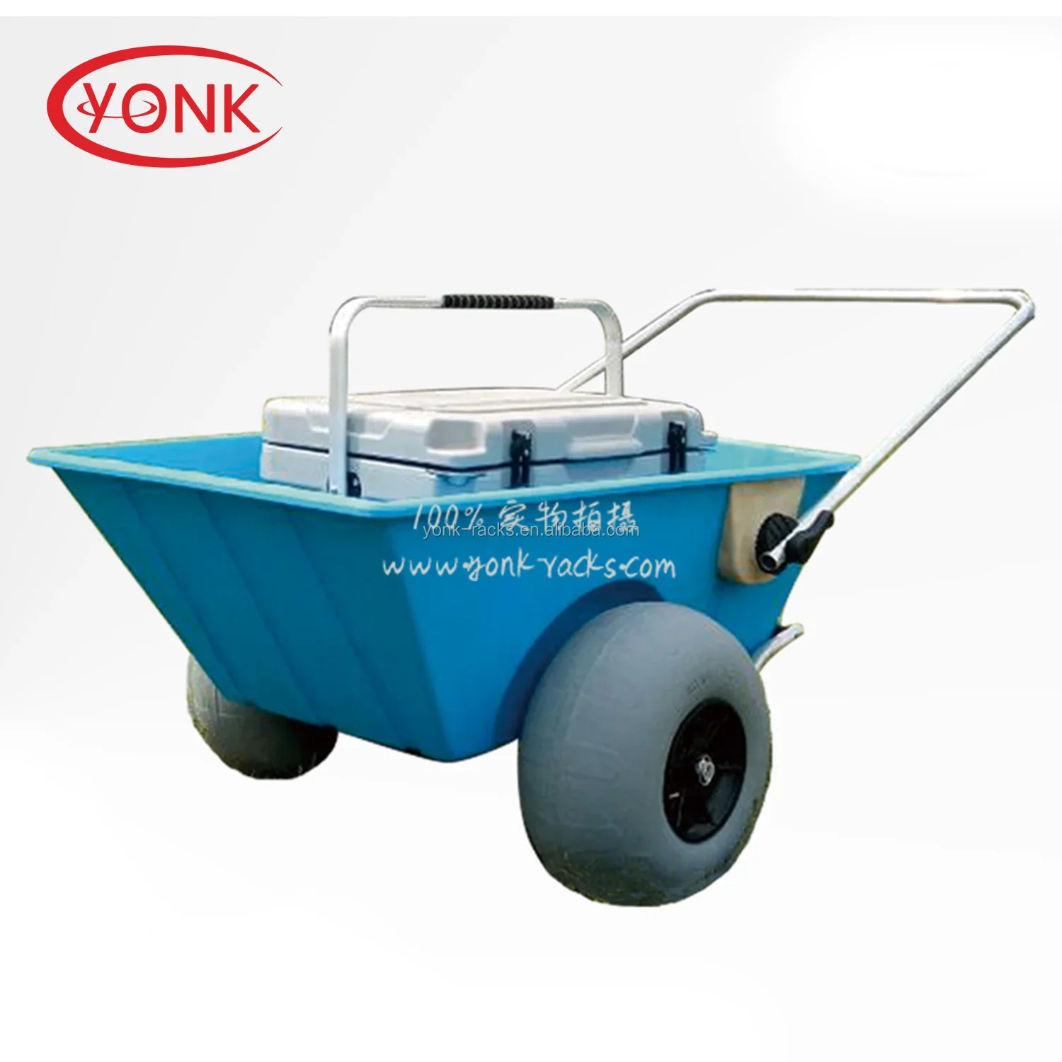 YONK beach tire trolley beach tire cart hand beach wagons with 12inch balloon wheel